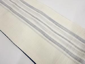 アンティーク　ふくれ織縞模様織出し袋帯（材料）